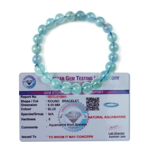 Aquamarine Bracelet 8mm
