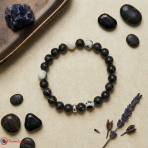 Black and White Zebra Jasper Bracelet