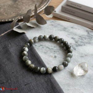 Natural Grey Cats Eye Bracelet 8mm