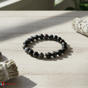 Snowflake Obsidian Bracelet 8mm