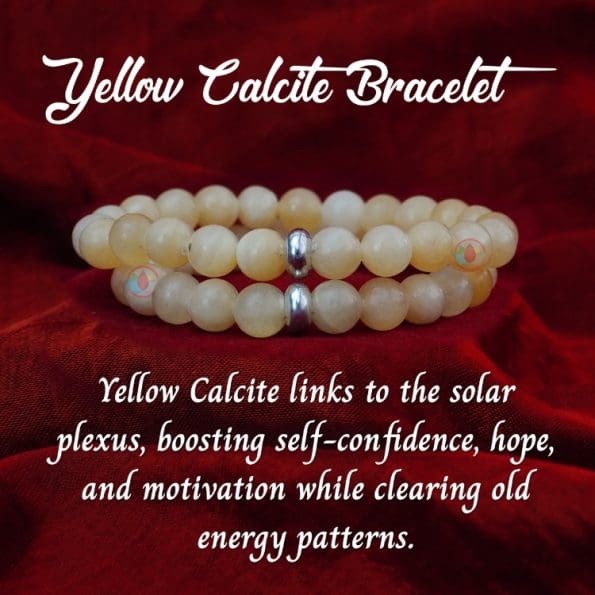 Yellow Calcite Bracelet 8mm single Bracelet, Yellow Calcite Stone, Yellow color.
