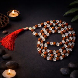 Rudraksha Crystal 8mm Mala With Certificate