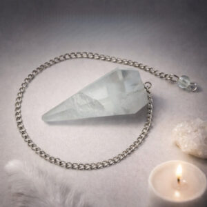 Clear Quartz Crystal Dowsing Pendulum