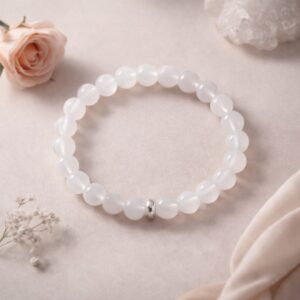 White Agate Bracelet 8mm
