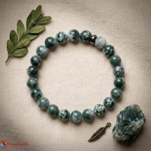 Green Spot Jasper Bracelet 8mm