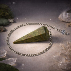 Unakite Crystal Dowsing Pendulum