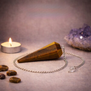 Tiger Eye Crystal Dowsing Pendulum