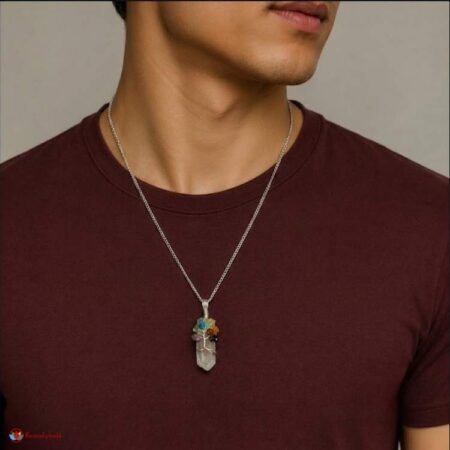 Clear Quartz 7 Chakra Tree of Life Pendant