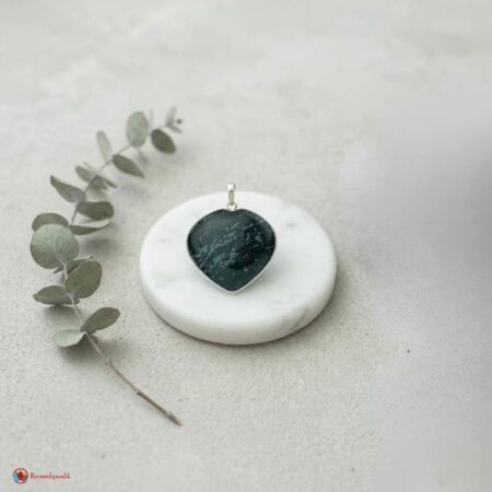 Snowflake Obsidian Frame Heart Shape Pendant