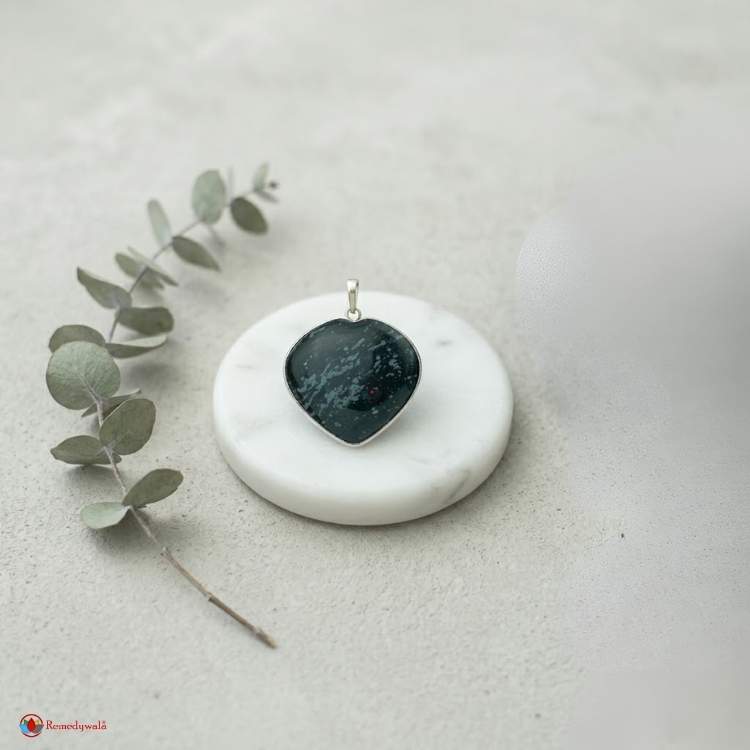 Snowflake Obsidian Frame Heart Shape Pendant