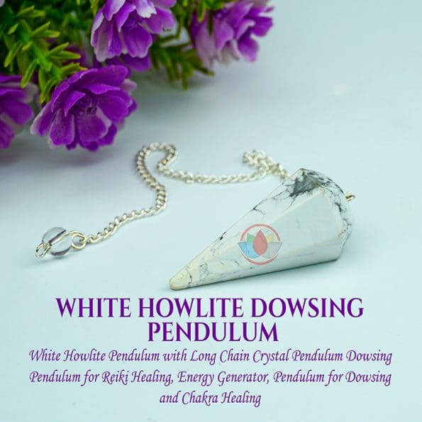 White Howlite Crystal Dowsing Pendulum