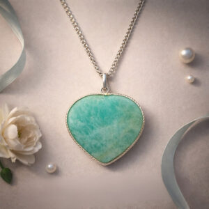 Amazonite Frame Heart Shape Pendant