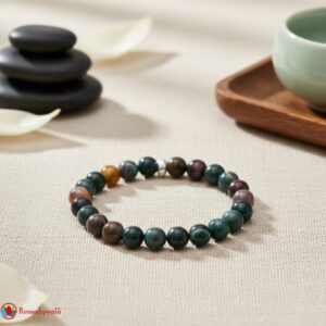 Bloodstone Bracelet with Ring Charm