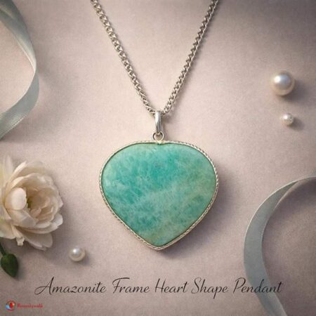 Amazonite Frame Heart Shape Pendant