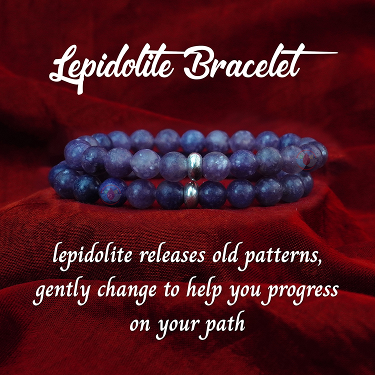 Lepidolite bracelet sales