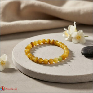 Yellow Cats Eye Bracelet 8mm