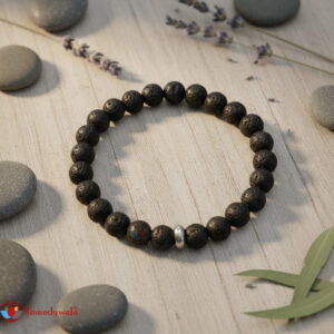 Lava Bracelet with Ring Charm