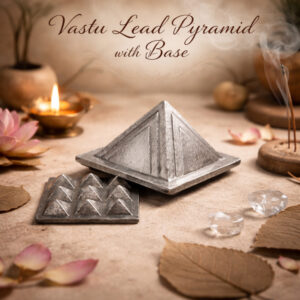 Vastu Lead Pyramid with Base Vastu Pyramid Plate, Lead Pyramid set 2.5 inch