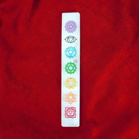 7 Chakra Selenite Stick
