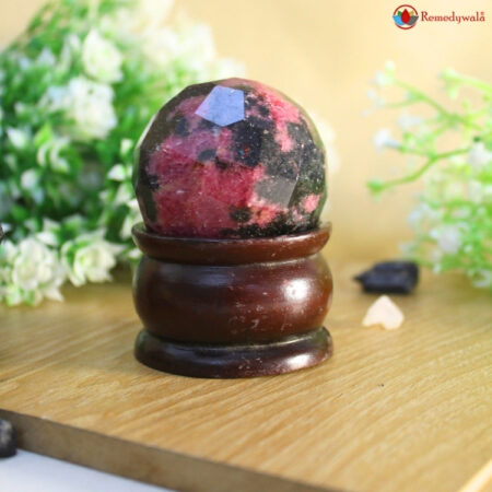 Rhodonite Sphere Ball (Diamond Cut)