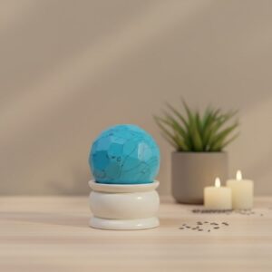 Turquoise Diamond Cut Sphere Ball