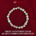 Green Aventurine Clear Quartz Combination Bracelet