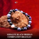 Sodalite Black Obsidian Combination Bracelet