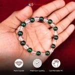 Green Jade Clear Quartz Combination Bracelet 8mm