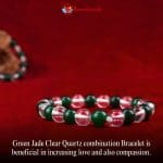 Green Jade Clear Quartz Combination Bracelet 8mm