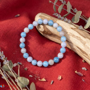 Celestite Angelite Combination Bracelet 8mm
