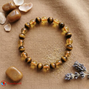 Citrine Tiger Eye Combination Bracelet