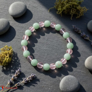 Green Aventurine Clear Quartz Combination Bracelet
