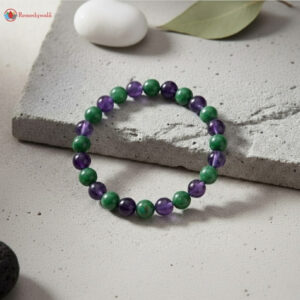 Green Jade Amethyst Combination Bracelet