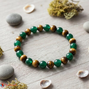Green Jade Tiger Eye Combination Bracelet 8mm