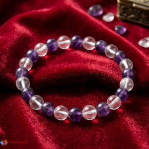 Amethyst Sphatik Combination Bracelet 8mm