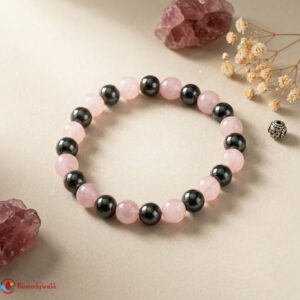 Rose Quartz Tourmaline Combination Bracelet 8mm
