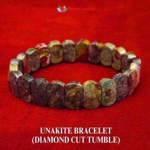 Unakite Diamond Cut Bracelet