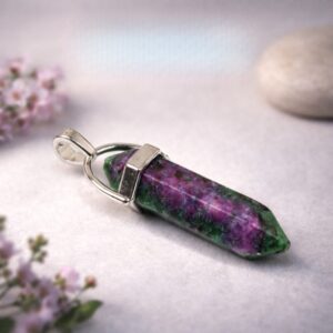 Ruby Zoisite Pencil Pendant – Remedywala