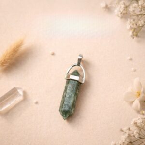 Green Spot Jasper Pencil Pendant – Remedywala