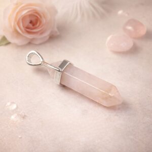 Rose Quartz Pencil Pendant – Remedywala