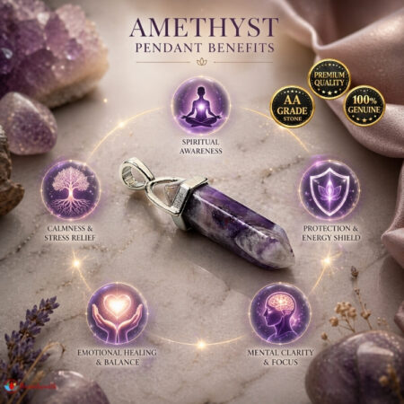 Amethyst Pencil Pendant – Remedywala