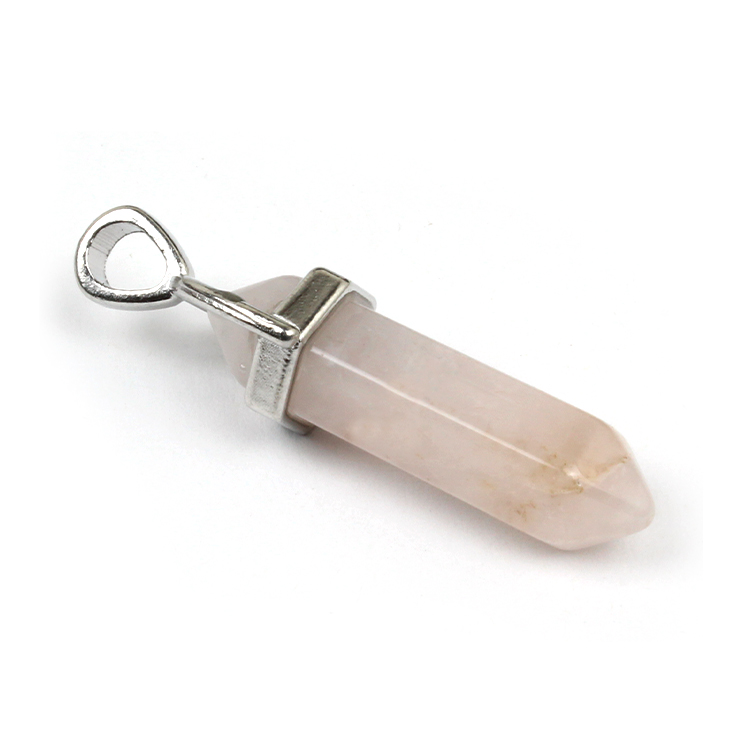 Rose Quartz and Diamond Crystal Point Necklace – Sheryl Lowe