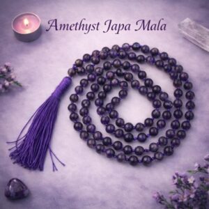 Amethyst Japa Mala With Certificate 6mm Beads Mala