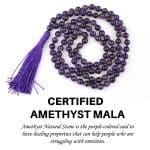 Amethyst Crystal Mala With Certificate – Remedywala