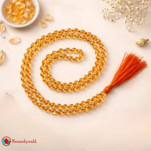Citrine Mala With Certificate 6mm Beads Jap Mala