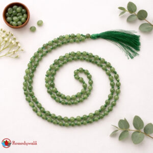Green Aventurine Mala With Certificate 6mm Beads Jap Mala