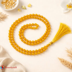 Yellow Jade Japa Mala With Certificate 6mm Beads Mala