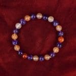 Carnelian and Amethyst Combination Bracelet