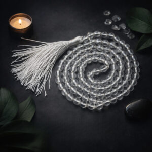 Clear Quartz Mala With Certificate Sphatik Mala 6mm Beads Mala