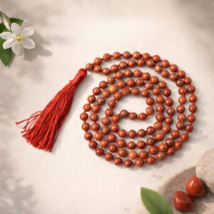 Red Jasper Mala With Certificate 6mm Beads Japa Mala